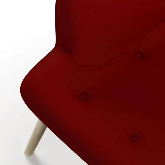 Photo of the fabric Vela Ruby swatch by James Dunlop FibreGuard. Use for Curtains, Upholstery, Accessory, Top of Bed. Style of Plain, Velvet