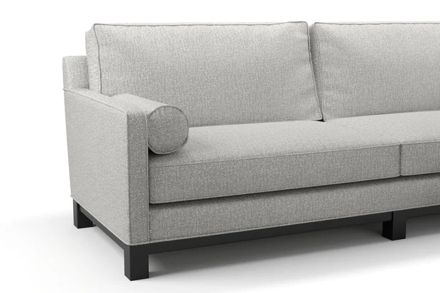 Photo of the fabric Entwine Grey Marl swatch by James Dunlop. Use for Upholstery, Accessory. Style of Plain, Texture