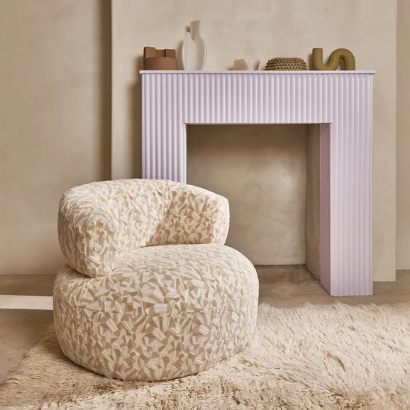 Photo of the fabric Aerial K5327 01 in situ by Kirkby Design. . Style of Geometric, Velvet