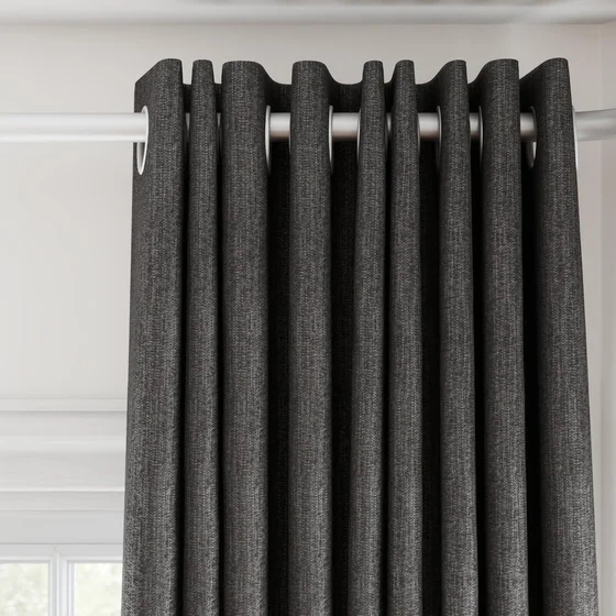 Photo of the fabric Trezor Shadow swatch by James Dunlop FibreGuard. Use for Curtains, Upholstery, Accessory. Style of Chenille, Plain