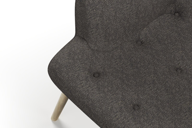 Photo of the fabric Omni Carbon swatch by James Dunlop FibreGuard. Use for Upholstery, Accessory, Top of Bed. Style of Plain, Texture