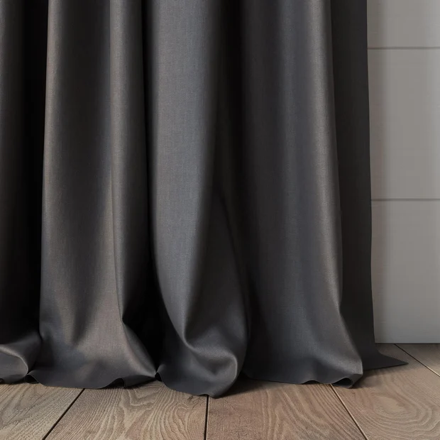 Photo of the fabric Infinite Night Shade swatch by Mokum. Use for Curtains, Upholstery, Accessory, Top of Bed. Style of Plain, Texture