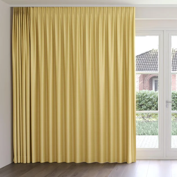 Photo of the fabric Luxe Straw swatch by James Dunlop Essentials. Use for Curtains, Accessory, Top of Bed. Style of Plain, Texture