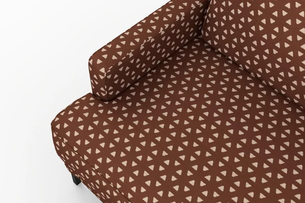 Photo of the fabric Samurai Burnt Orange swatch by Mokum. Use for Upholstery, Accessory. Style of Geometric