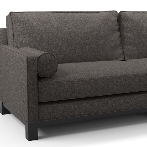 Photo of the fabric Omni Carbon swatch by James Dunlop FibreGuard. Use for Upholstery, Accessory, Top of Bed. Style of Plain, Texture