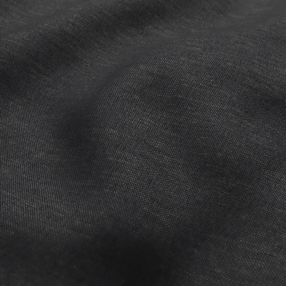 Photo of the fabric Bronco Onyx swatch by Zepel. Use for Curtains, Upholstery, Accessory, Top of Bed. Style of Chenille, Plain