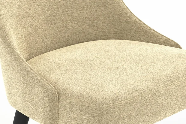 Photo of the fabric Snugly Taupe swatch by James Dunlop FibreGuard. Use for Upholstery, Accessory, Top of Bed. Style of Chenille, Plain