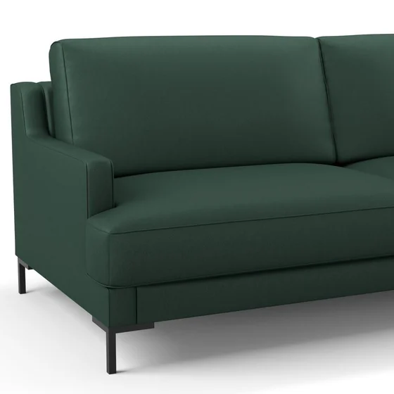 Photo of the fabric Como Juniper swatch by Mokum. Use for Upholstery, Accessory. Style of Plain, Texture