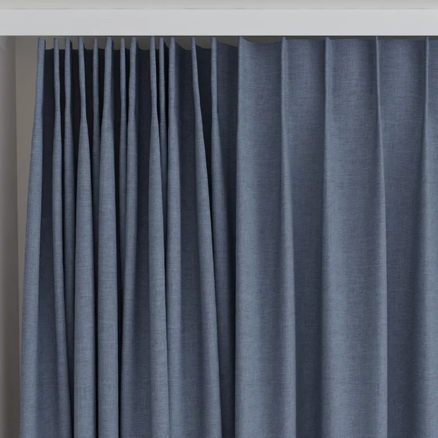Photo of the fabric Envoy 2 Coast 320cm swatch by James Dunlop Essentials. Use for Curtains, Accessory, Top of Bed. Style of Plain, Texture