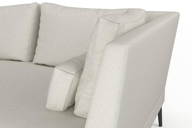 Photo of the fabric Epitome Chalk swatch by Mokum. Use for Upholstery, Accessory. Style of Plain, Taffeta