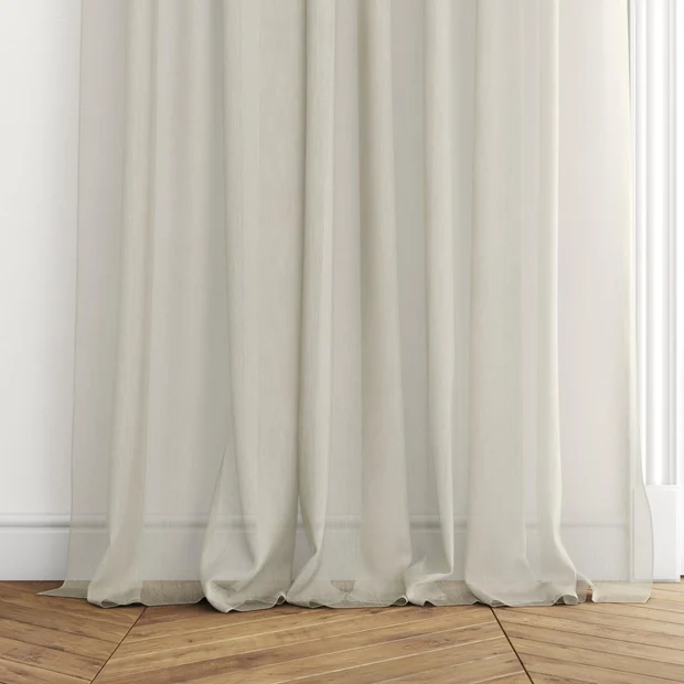 Photo of the fabric Aurora Sandstone swatch by Mokum. Use for Sheer Curtains. Style of Plain, Sheer