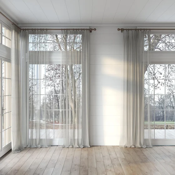 Photo of the fabric Makai (JDG) Tussah swatch by Mokum. Use for Sheer Curtains. Style of Plain, Sheer