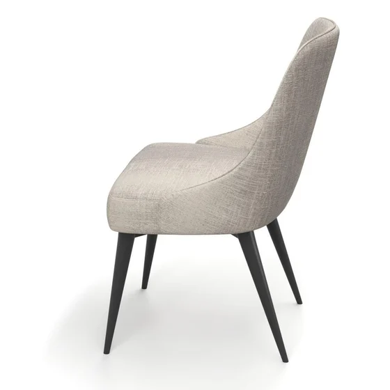 Photo of the fabric Maxime Zinc swatch by James Dunlop. Use for Upholstery, Accessory. Style of Stripe, Texture