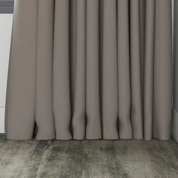 Photo of the fabric Quantum FR Fossil swatch by Linings. Use for Curtains. Style of Dim Out