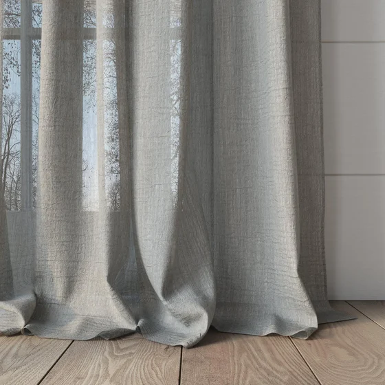Photo of the fabric Vapour Smoke swatch by James Dunlop Essentials. Use for Sheer Curtains. Style of Plain, Sheer