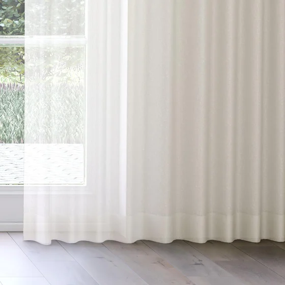 Photo of the fabric Reverie Parchment swatch by James Dunlop. Use for Sheer Curtains. Style of Plain, Sheer
