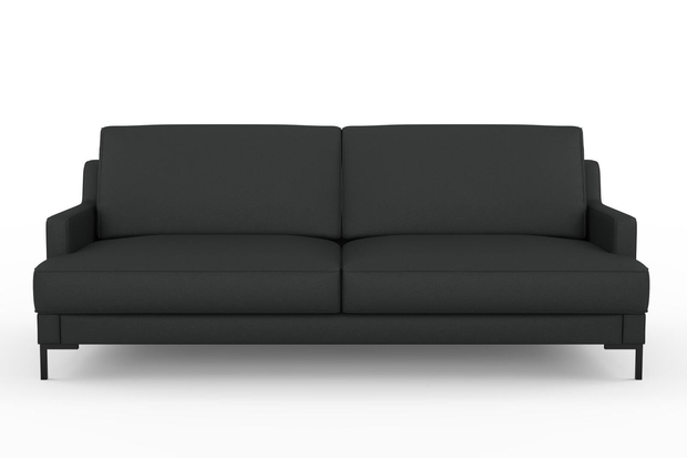 Photo of the fabric Epitome Basalt swatch by Mokum. Use for Upholstery, Accessory. Style of Plain, Taffeta