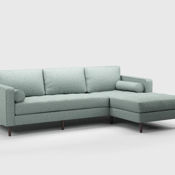 Photo of the fabric Omni Emerald swatch by James Dunlop FibreGuard. Use for Upholstery, Accessory, Top of Bed. Style of Plain, Texture