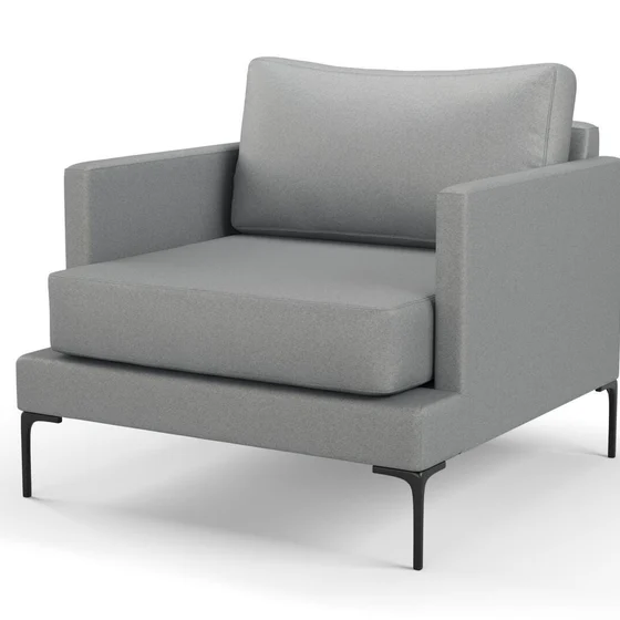 Photo of the fabric Como Grey Marl swatch by Mokum. Use for Upholstery, Accessory. Style of Plain, Texture