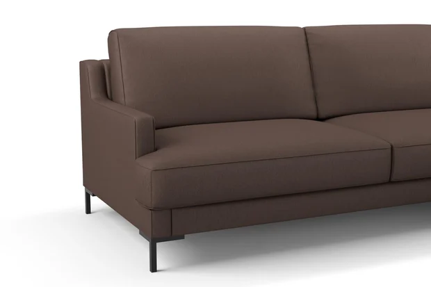 Photo of the fabric Eternal Umber swatch by Mokum. Use for Curtains, Upholstery, Accessory. Style of Plain, Texture