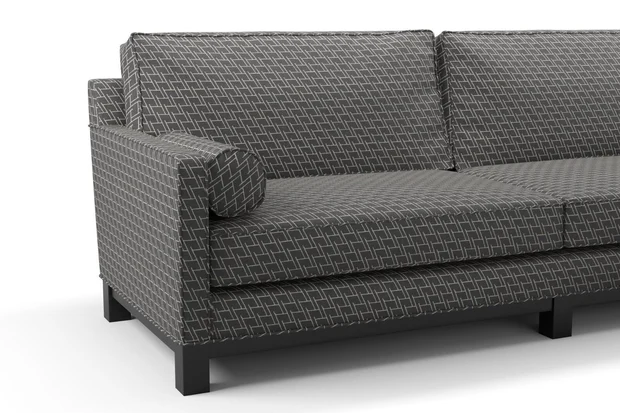 Photo of the fabric Leverett Alexander swatch by James Dunlop. Use for Upholstery, Accessory. Style of Chenille, Geometric