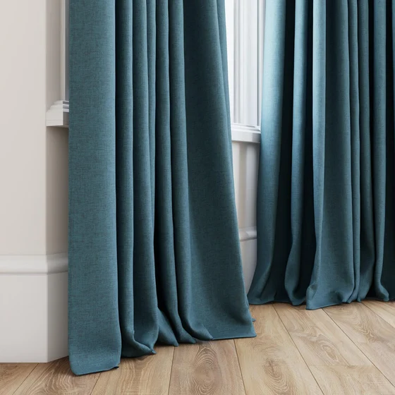 Photo of the fabric Envoy 2 Oasis 320cm swatch by James Dunlop Essentials. Use for Curtains, Accessory, Top of Bed. Style of Plain, Texture