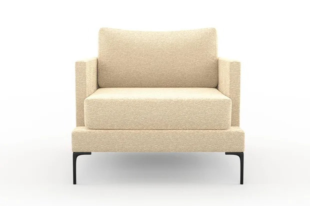 Photo of the fabric Modernist Sand swatch by Mokum. Use for Upholstery, Accessory. Style of Plain, Texture