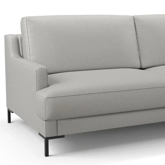 Photo of the fabric Como Silver Birch swatch by Mokum. Use for Upholstery, Accessory. Style of Plain, Texture