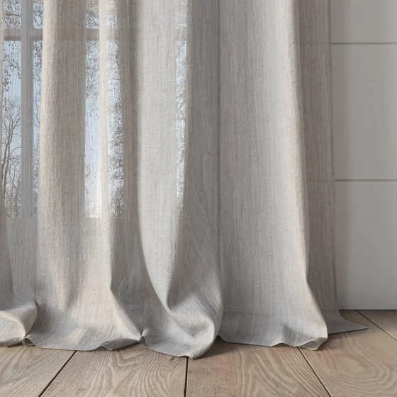 Photo of the fabric Illusion Dove Grey swatch by James Dunlop. Use for Sheer Curtains. Style of Plain, Sheer