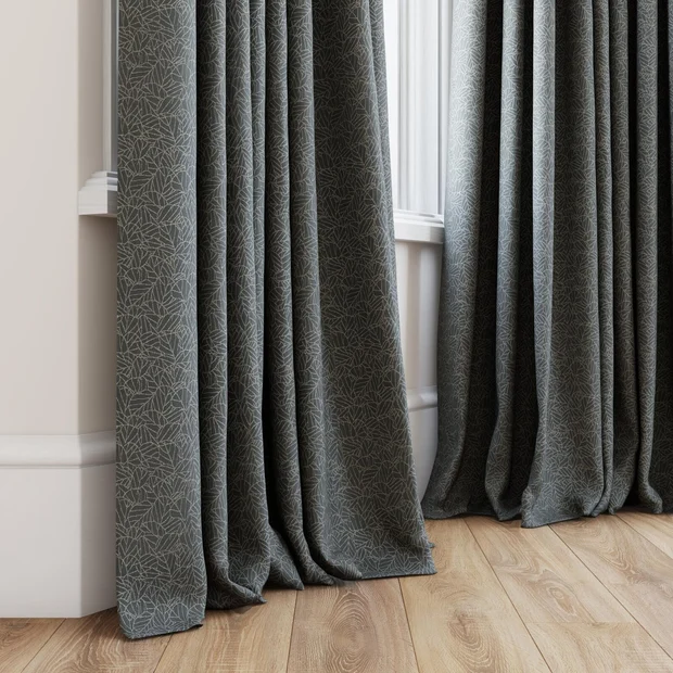 Photo of the fabric Laurel FR Blackout Smoke swatch by James Dunlop Essentials. Use for Curtains. Style of Abstract