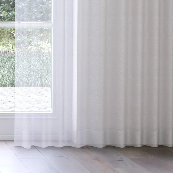 Photo of the fabric Seaview Silver Birch swatch by James Dunlop. Use for Sheer Curtains. Style of Plain, Sheer
