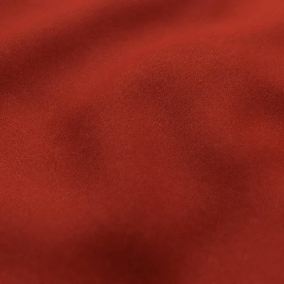 Photo of the fabric Peak Auburn swatch by Zepel FibreGuard. Use for Curtains, Upholstery, Accessory, Top of Bed. Style of Plain, Velvet