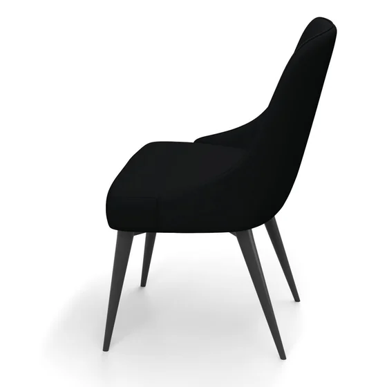 Photo of the fabric Supervio Onyx swatch by James Dunlop FibreGuard. Use for Upholstery, Accessory, Top of Bed. Style of Plain, Velvet