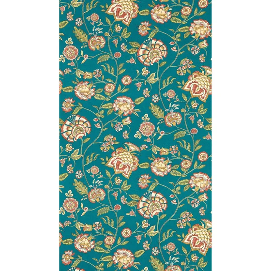 Photo of the fabric Barmeri Wallpaper W0232 4 swatch by Clarke & Clarke. Use for Wall Covering. Style of Floral And Botannical, Uncoated Non-Woven