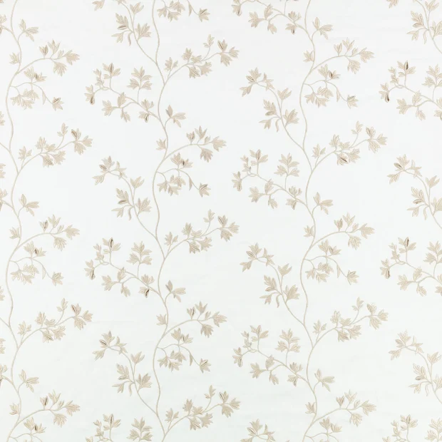 Photo of the fabric Aurea V3556 01 swatch by Villa Nova. . Style of Embroidery, Floral And Botannical