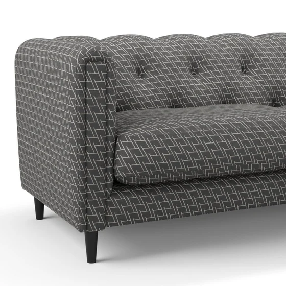 Photo of the fabric Leverett Alexander swatch by James Dunlop. Use for Upholstery, Accessory. Style of Chenille, Geometric