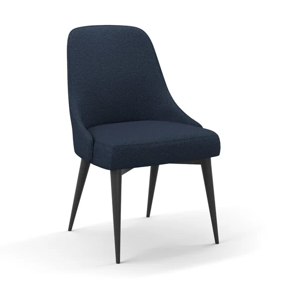 Photo of the fabric Sabato Navy swatch by James Dunlop FibreGuard. Use for Upholstery, Accessory. Style of Plain, Texture