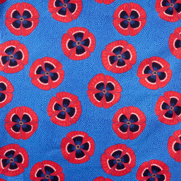 Photo of the fabric Poppy 14699 901 swatch by Fischbacher 1819. Use for Upholstery, Accessory. Style of Floral And Botannical