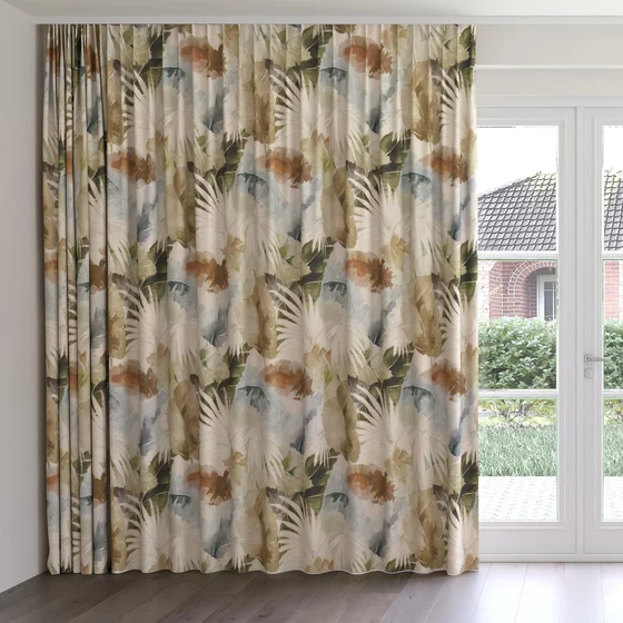 Photo of the fabric Canopy Autumn swatch by James Dunlop. Use for Curtains, Accessory. Style of Floral And Botannical