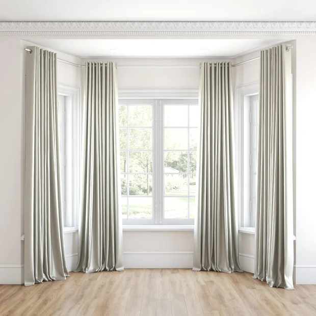 Photo of the fabric Sleek Papyrus swatch by James Dunlop. Use for Curtains, Accessory, Top of Bed. Style of Plain, Taffeta