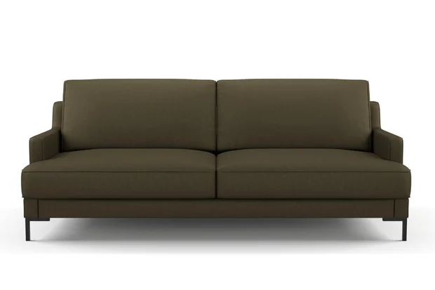 Photo of the fabric Allium Olive swatch by Mokum. Use for Upholstery, Accessory. Style of Plain, Texture