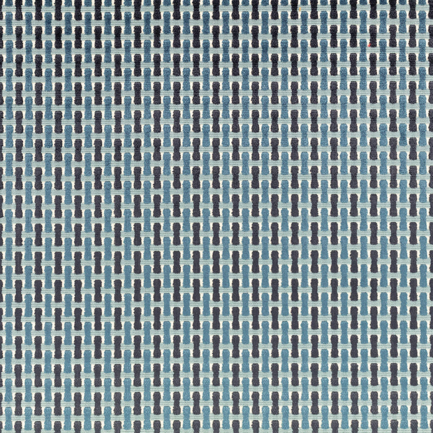 Photo of the fabric Atiba 8073 03 swatch by Romo. Use for Upholstery, Accessory. Style of Geometric, Velvet