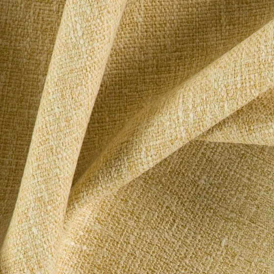 Photo of the fabric Outlander Sunshine swatch by Zepel. Use for Curtains, Upholstery, Accessory, Top of Bed. Style of Plain, Texture