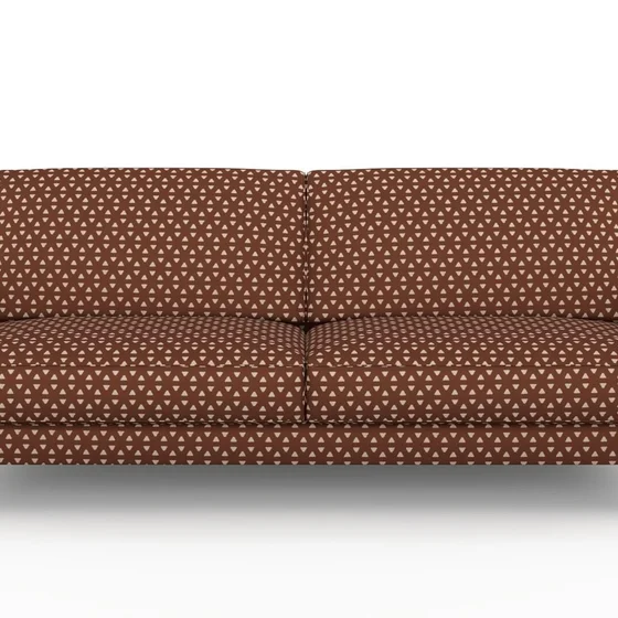 Photo of the fabric Samurai Burnt Orange swatch by Mokum. Use for Upholstery, Accessory. Style of Geometric