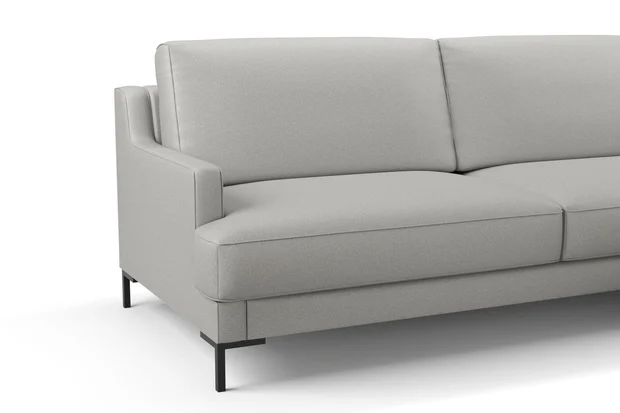 Photo of the fabric Como Silver Birch swatch by Mokum. Use for Upholstery, Accessory. Style of Plain, Texture