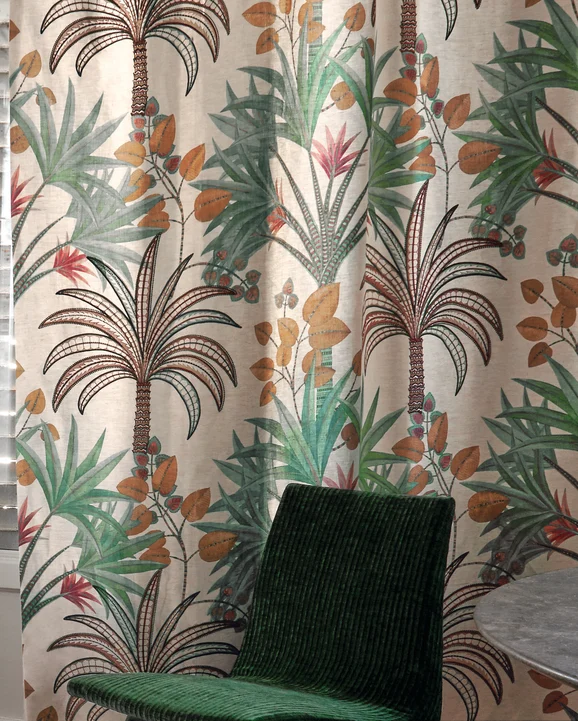 Photo of the fabric Bagarade 4973 4973 0239 in situ by Casamance. Use for Curtains, Accessory. Style of Embroidery