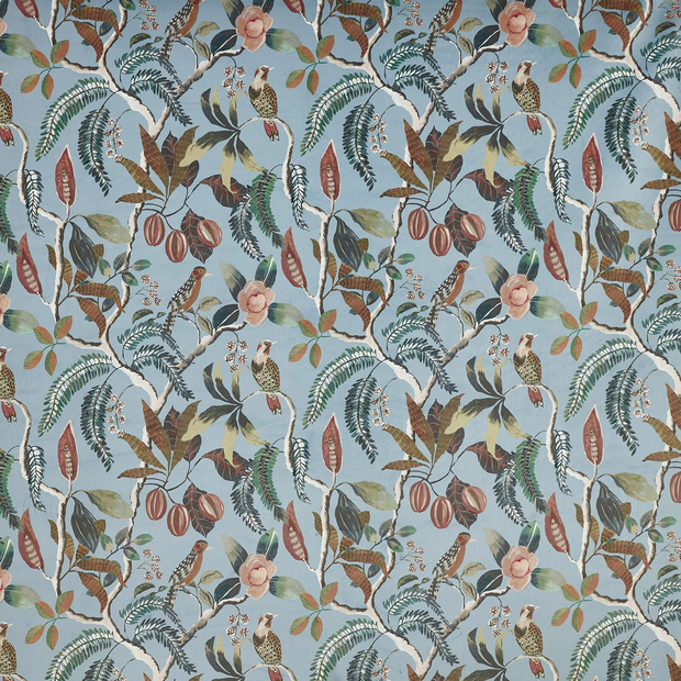 Photo of the fabric Sumatra 4208 906 swatch by Prestigious. Use for Curtains, Upholstery, Accessory. Style of Floral And Botannical, Jacquard