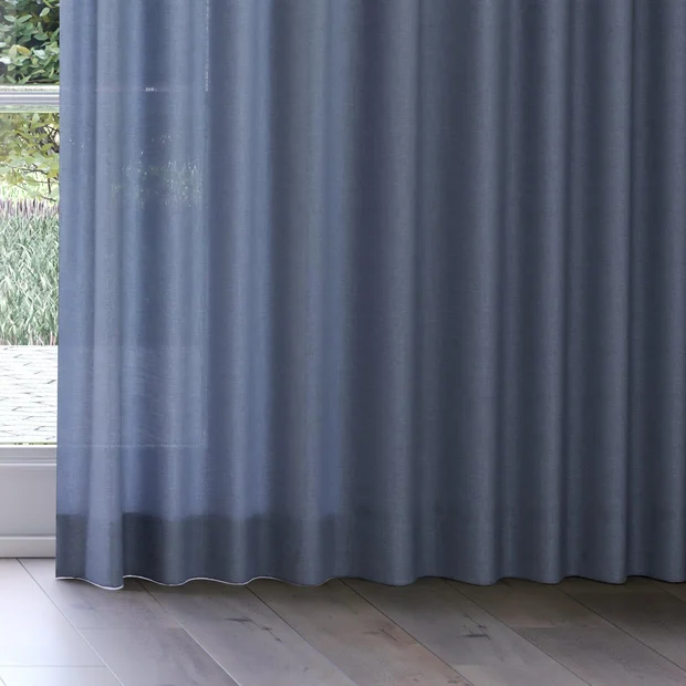 Photo of the fabric Envoy 2 Coast 320cm swatch by James Dunlop Essentials. Use for Curtains, Accessory, Top of Bed. Style of Plain, Texture