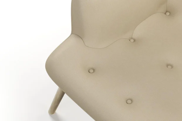 Photo of the fabric Sit Out Sand swatch by James Dunlop FibreGuard. Use for Upholstery, Accessory. Style of Plain, Taffeta