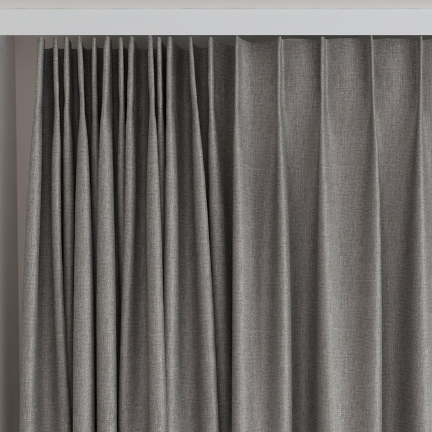 Photo of the fabric Matrix FR Driftwood swatch by James Dunlop Essentials. Use for Curtains. Style of Dim Out, Plain